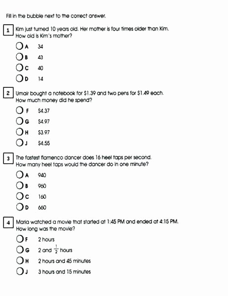 Nwea Test Prep Worksheets 5th Grade Practice Math Test – Drmatthewwall