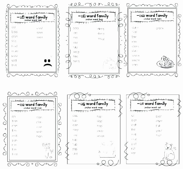 Ob Word Family Worksheets All Word Family Worksheets