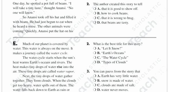 Ocean Worksheets for 2nd Grade Grade Math Test Prep Printable Practice Rksheets Grade