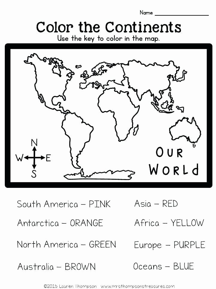 Oceans and Continents Worksheets Printable Physical Features Worksheets Worksheet Activity Sheets