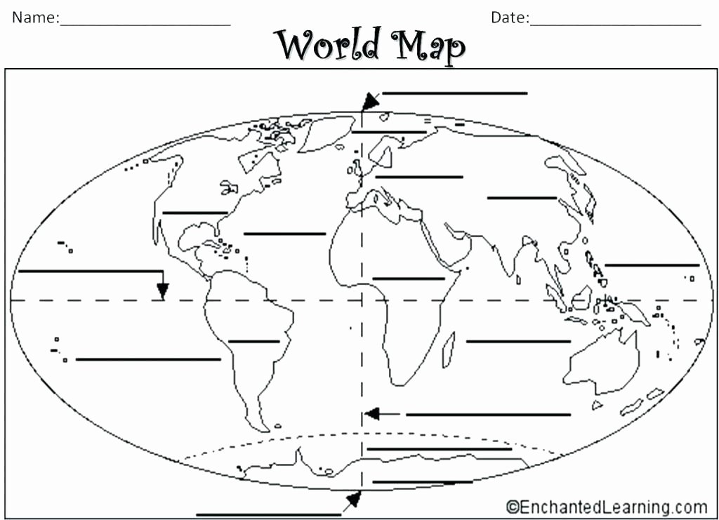 Oceans and Continents Worksheets Printable World Map Blank Printable – Baileesberries