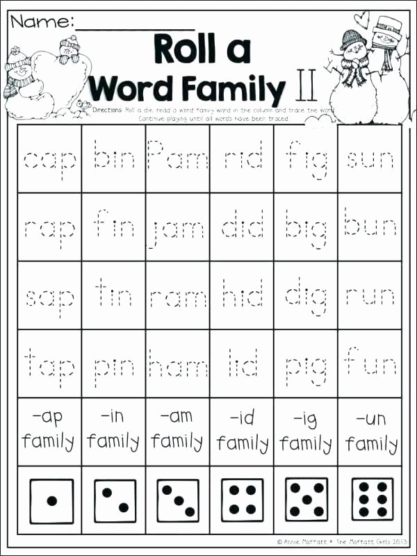 Op Word Family Worksheets An Word Family Worksheets Op Sight and sound Reading Roll