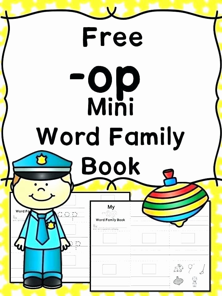 Op Word Family Worksheets Word Family Worksheets Kindergarten Free Kindergarten