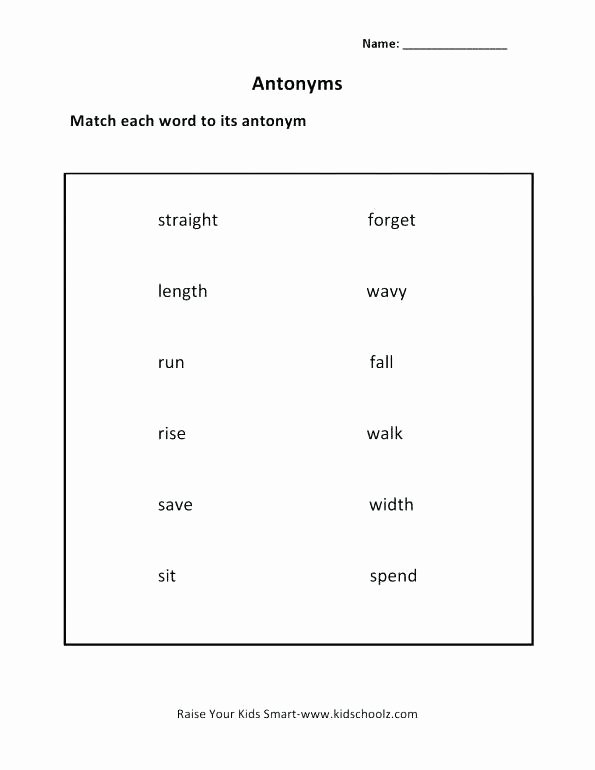 Opposites Worksheet Kindergarten Kindergarten Grammar Worksheets