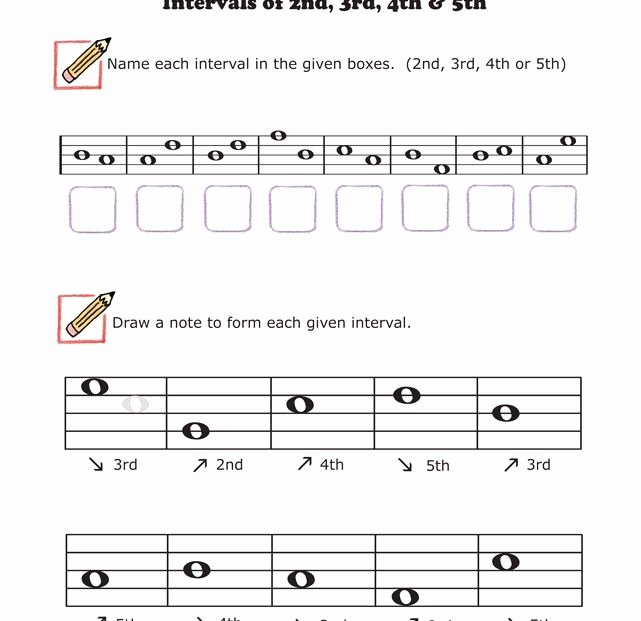 Opus Music Worksheets Answers Music Worksheets Intervals 2nd 3rd 4th 5th 002