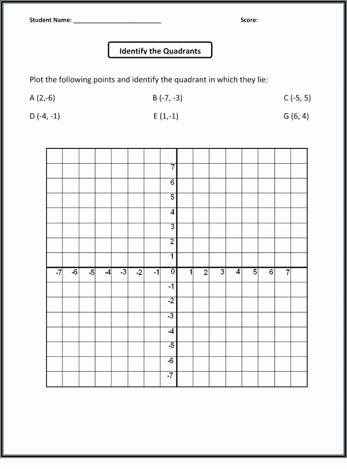Ordered Pairs Worksheet 5th Grade 4 Quadrant Coordinate Grid Math Worksheets Grade Four Plane P