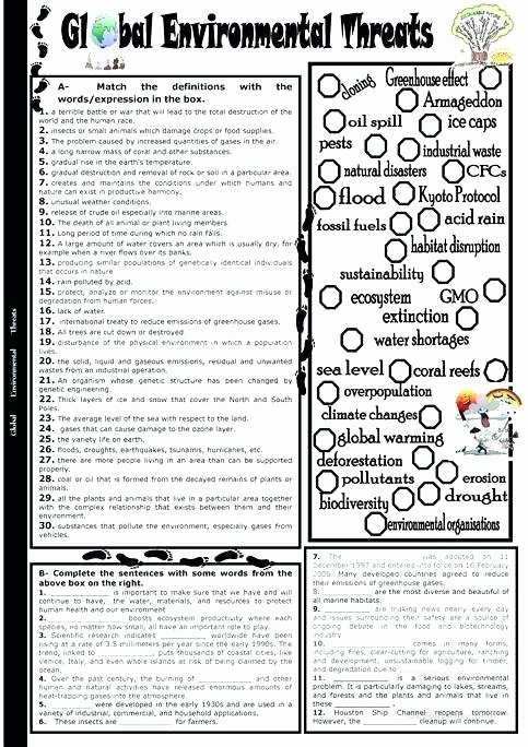 Oy Oi Worksheets Global Warming Worksheets for Elementary