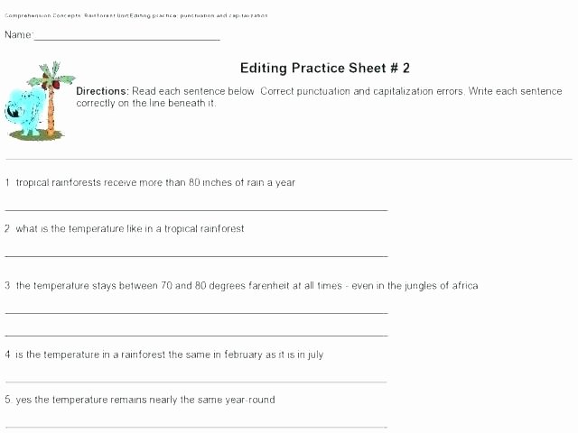 Paragraph Editing Worksheet Editing Practice Worksheets Copy Worksheet Works Sentences