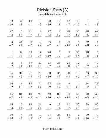 Partial Products Division Worksheets 2 5 and 10 Multiplication Worksheets