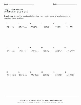 Partial Quotients Worksheet Awesome 4 Digit Division Worksheets