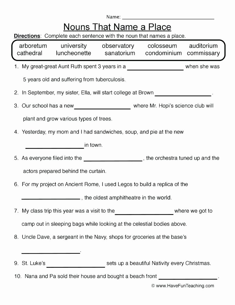 Parts Of Speech Printable Worksheets Labeling Parts Speech Worksheets
