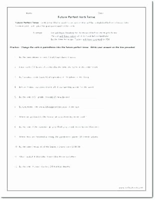 Past Present and Future Worksheets Past Present and Future Tense Worksheets