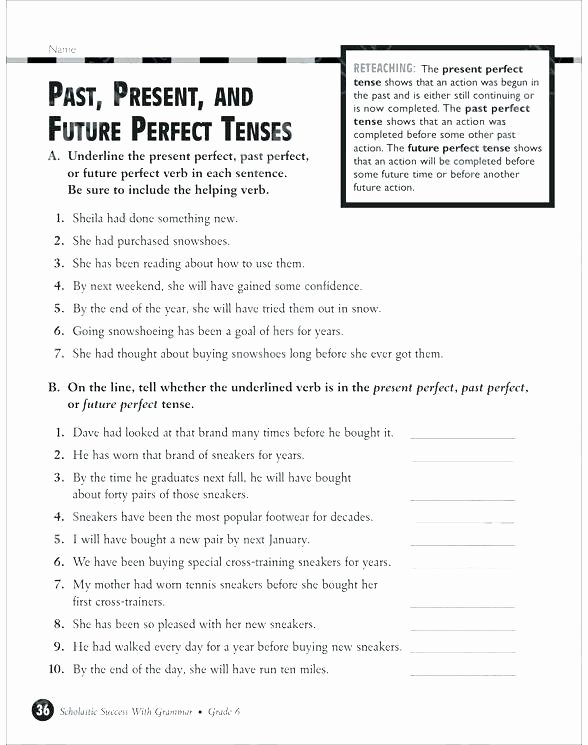 Past Present and Future Worksheets Past Tense Worksheets for Grade 4 Verbs and Tenses