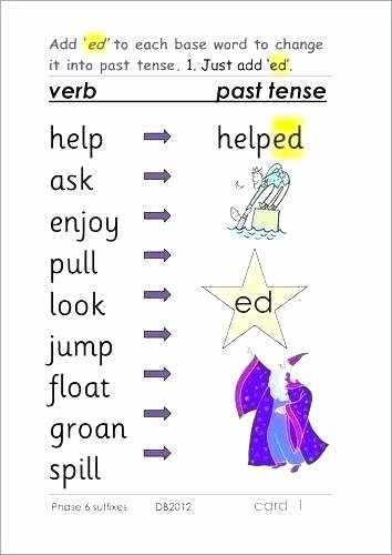 Past Tense Ed Worksheets Endings with Er and Est Worksheet Ed Worksheets Connect to