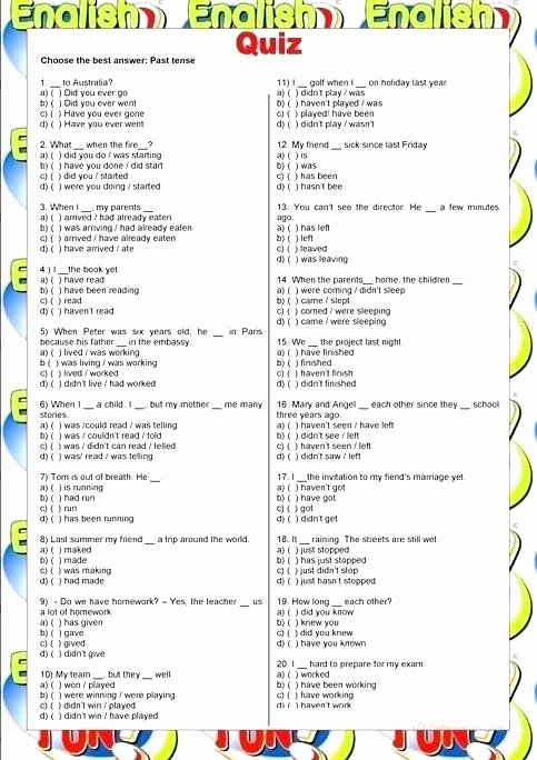 Past Tense Ed Worksheets Worksheets Simple Past Tense Add Present for Grade 3 Free