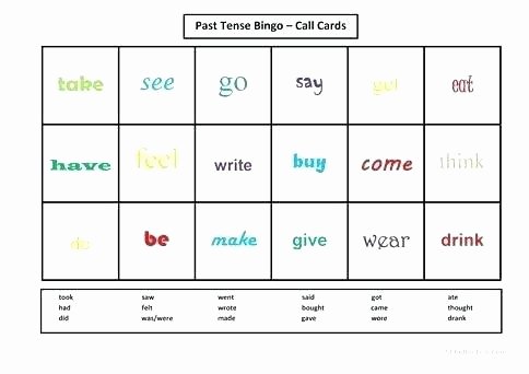 Past Tense Verbs Worksheet Past Simple Irregular Verbs Worksheets – Trungcollection