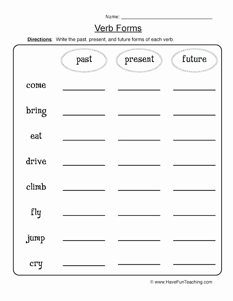 Past Tense Verbs Worksheet Verb to Be Question form Worksheets