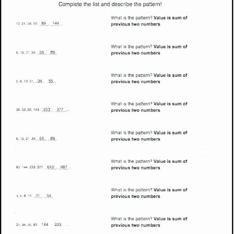 Pattern Blocks Worksheets Number Patterns Worksheets