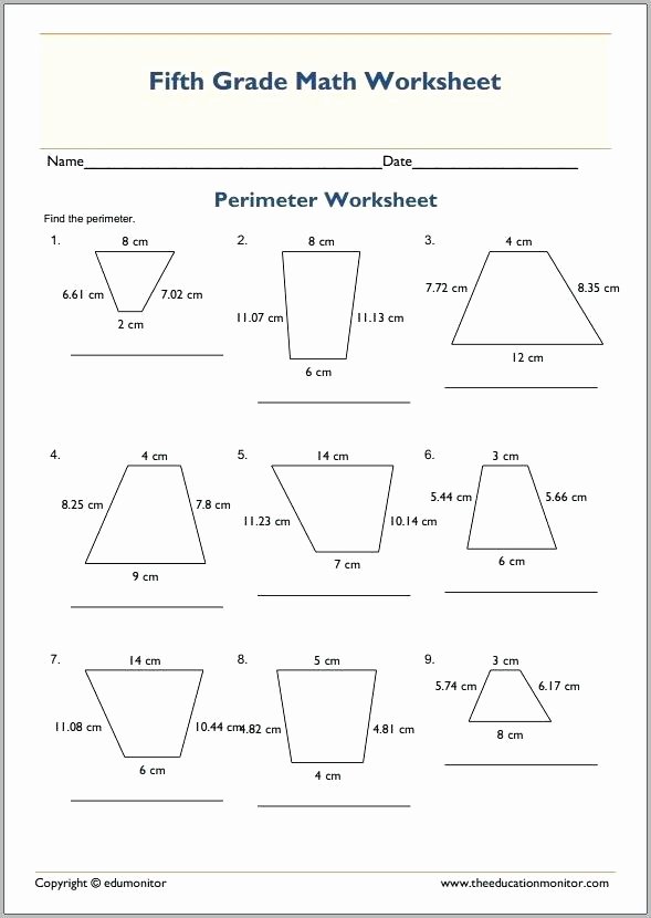 Perimeter Worksheet 3rd Grade Perimeter Worksheets 3rd Grade