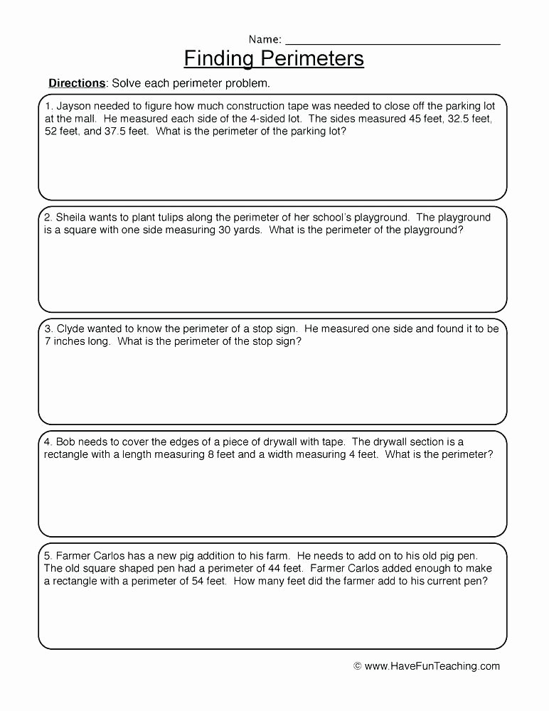 third grade area worksheets finding perimeters perimeter worksheet 6 ea and word problems printable 7 pdf