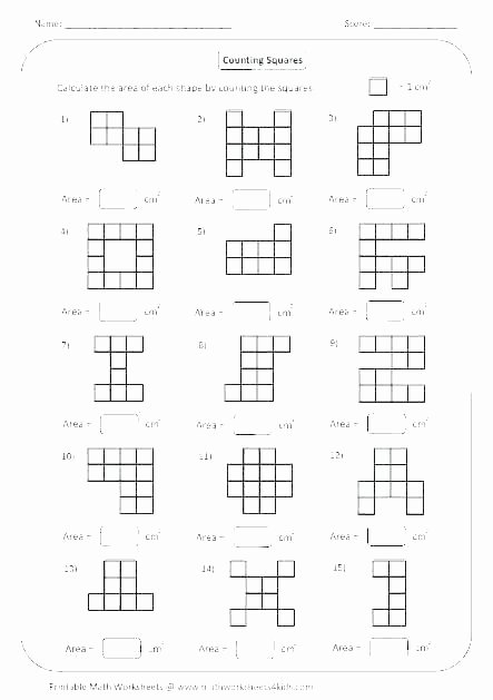 Perimeter Worksheet for 3rd Grade area and Perimeter Worksheet 1 Free A Irregular Worksheets