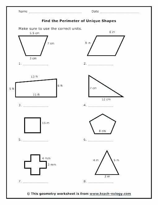 Perimeter Worksheets 3rd Grade Elegant Finding Perimeter Worksheets Grade Math Irregular Shapes