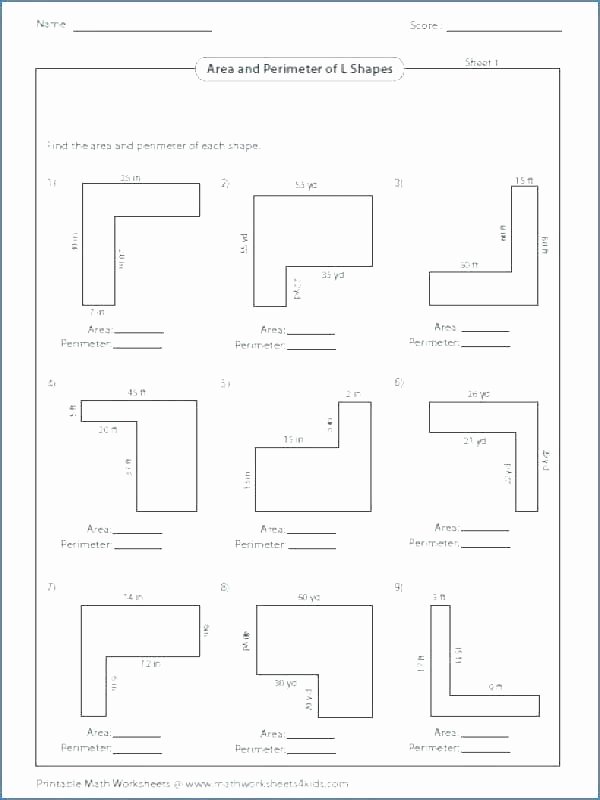 Perimeter Worksheets for 3rd Grade Free Perimeter Worksheets