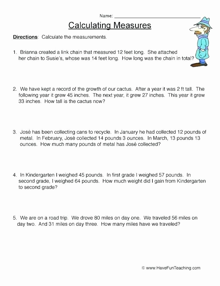 Perimeter Worksheets for 3rd Grade Measures Grade Word Problems Worksheets Perimeter Worksheet