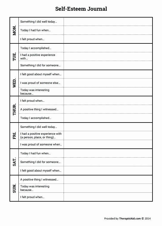 Personal Development Worksheets Inspirational Self Improvement Worksheets Self Awareness Worksheets for