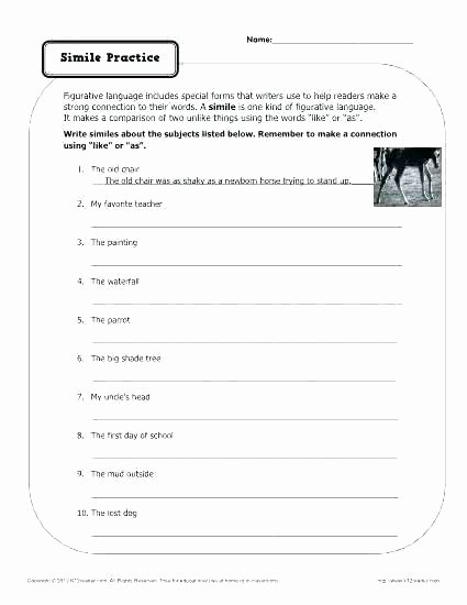Personification Worksheet Answers Personification Worksheets Personification Worksheet