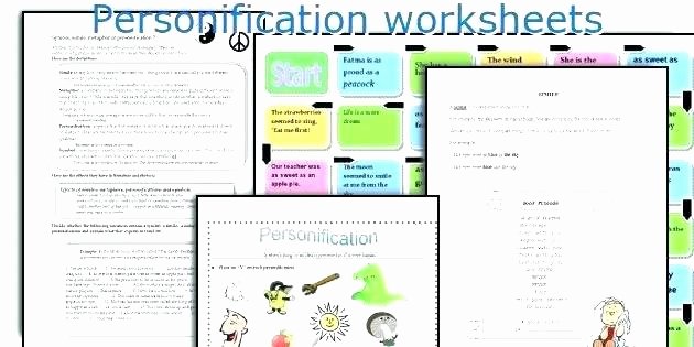 Personification Worksheets 6th Grade Download the Figurative Language Worksheets Examples