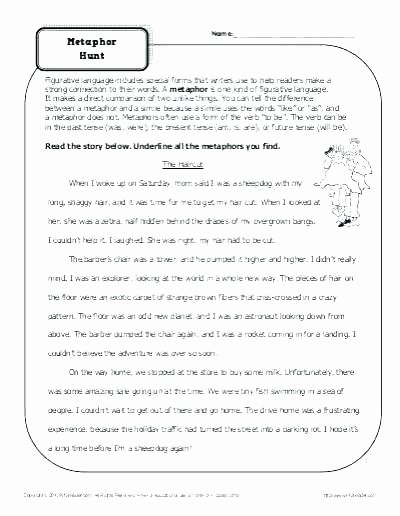 Personification Worksheets 6th Grade Simile Worksheets Similes Worksheet Ks2 Free Simile Worksheets