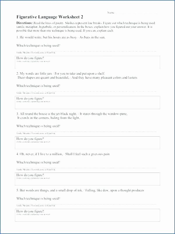 Personification Worksheets for Middle School Printable Personification Worksheets – Onlineoutlet