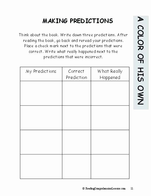 Perspective Taking Worksheets Luxury Making Predictions In Reading Worksheets Making Predictions