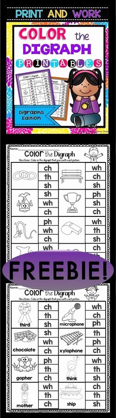 Ph Phonics Worksheet 114 Best Digraphs Images In 2018