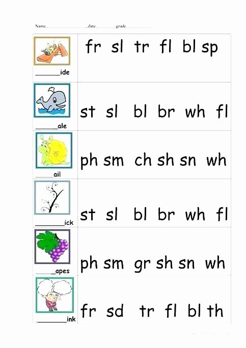 Ph Phonics Worksheets Consonant Blends Pdf