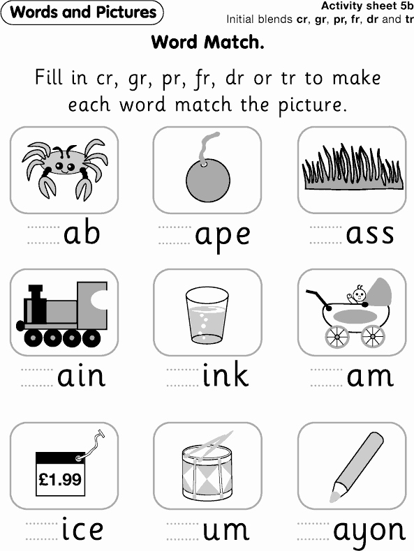 Phonics Floss Rule Worksheet Bbc Words and Consonant Clusters Activity Sheet
