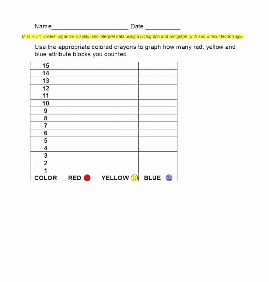 Pictograph for 2nd Grade Free Bar Graph Worksheets