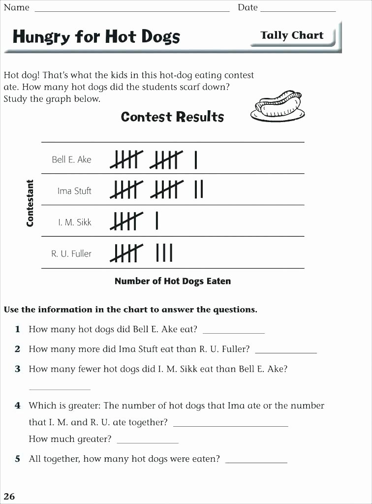 Pictograph for 2nd Grade Free Picture Graph Worksheets