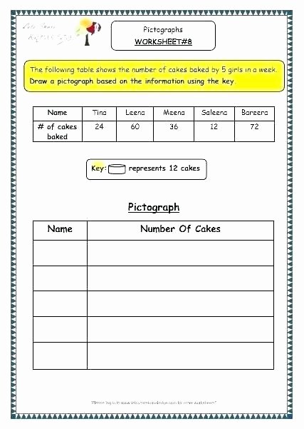 Pictograph Worksheets 2nd Grade Pictographs Worksheets for Grade Second Grade Pictograph