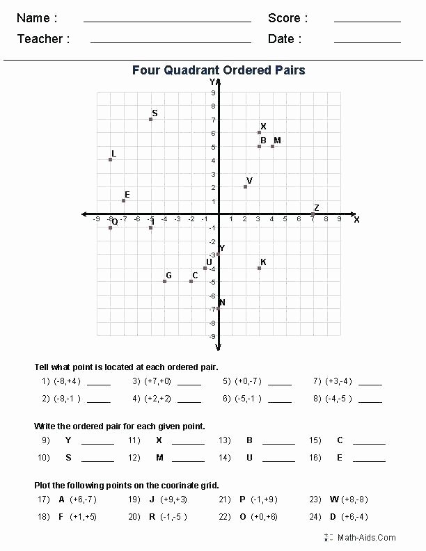 Plotting ordered Pairs Worksheets Coordinate Grid Worksheets for 3rd Grade
