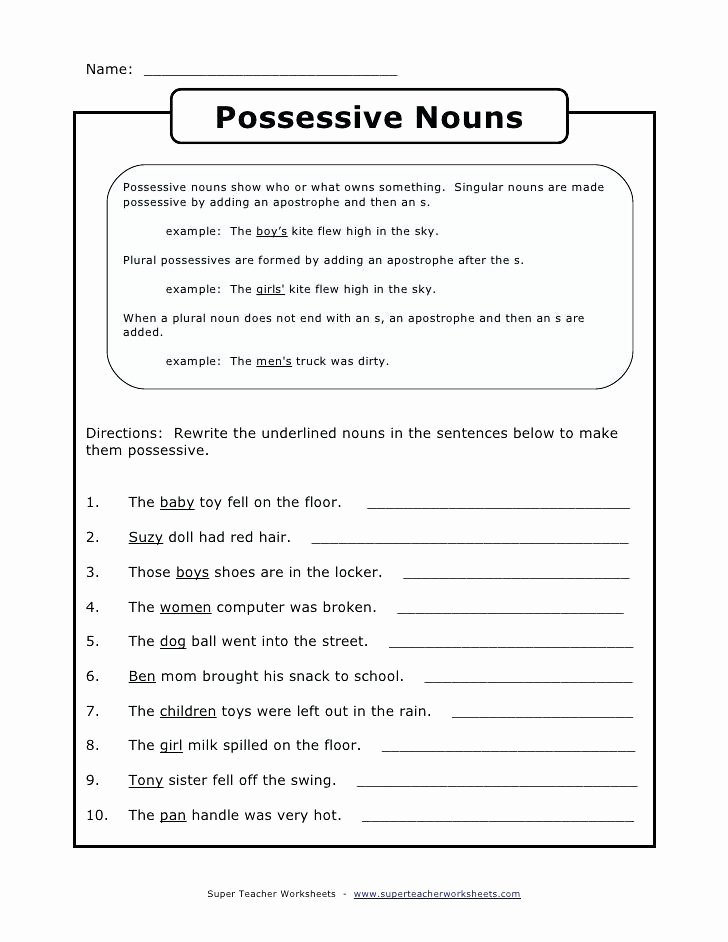 Plurals Worksheet 3rd Grade About This Worksheet Possessive Pronouns Worksheets for