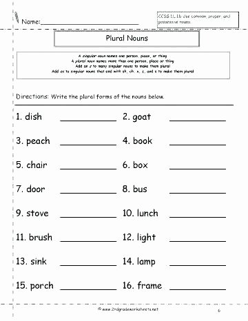 Plurals Worksheet 3rd Grade Worksheets Plural Nouns A whole Lot Grade with Mon