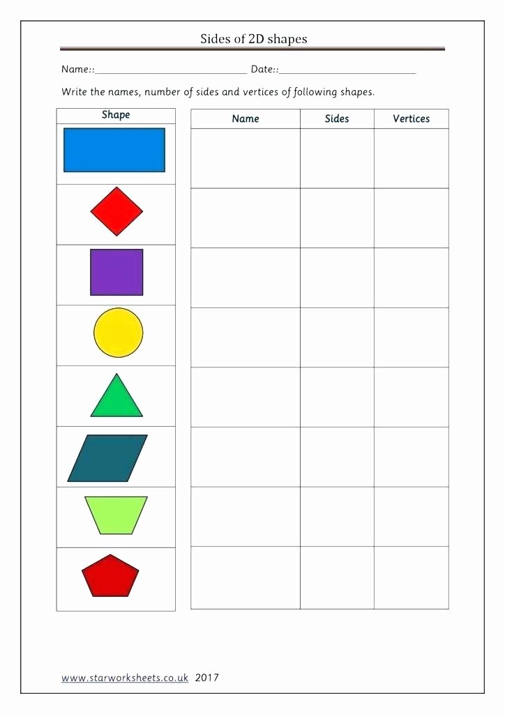 Polygon Worksheets 2nd Grade 2nd Grade 2d Shapes Worksheets