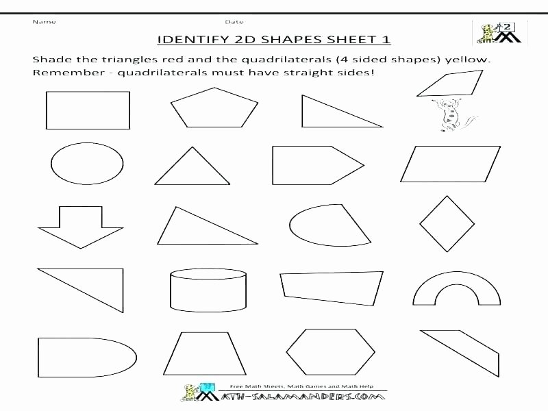 Polygon Worksheets 4th Grade Geometric Shapes Worksheets