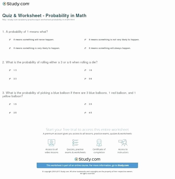 Positional Word Worksheets Size Quiz Worksheet Probability In Math Study