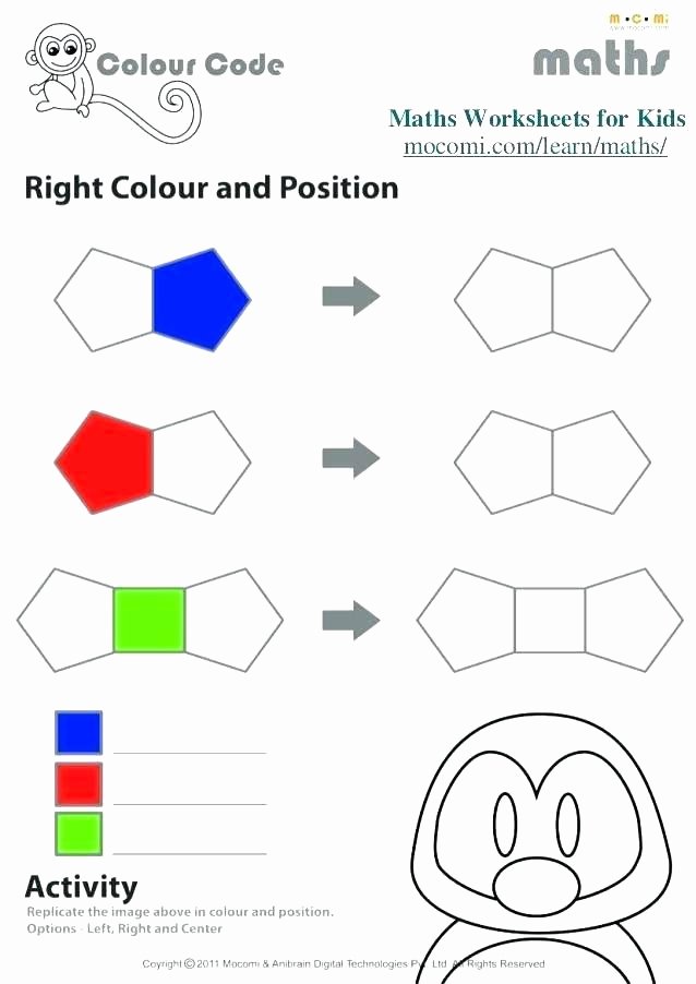 Positional Words Preschool Worksheets Left and Right Worksheets for Preschool