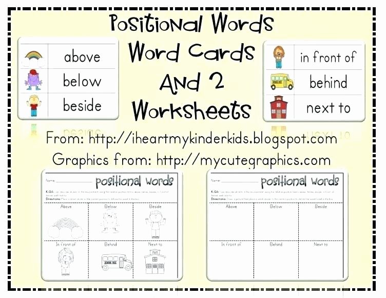 Positional Words Preschool Worksheets Positional Words Worksheets for Preschool – Odmartlifestyle