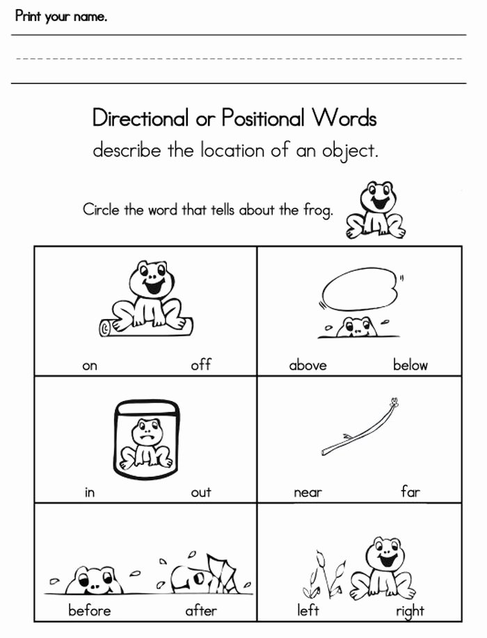 Positional Words Worksheets for Preschool 9 Math Vocabulary Worksheets Grade 3 Fresh Third Grade Math