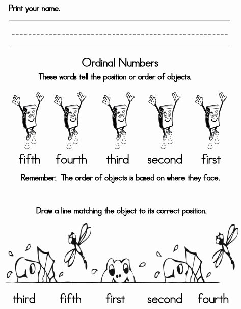 Positional Words Worksheets Pdf ordinal Numbers Sight Words Reading Writing Spelling